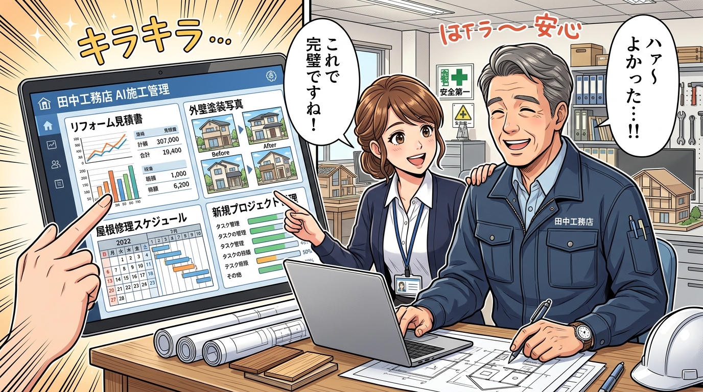 工務店・リフォーム向けAIカテキョのイラスト